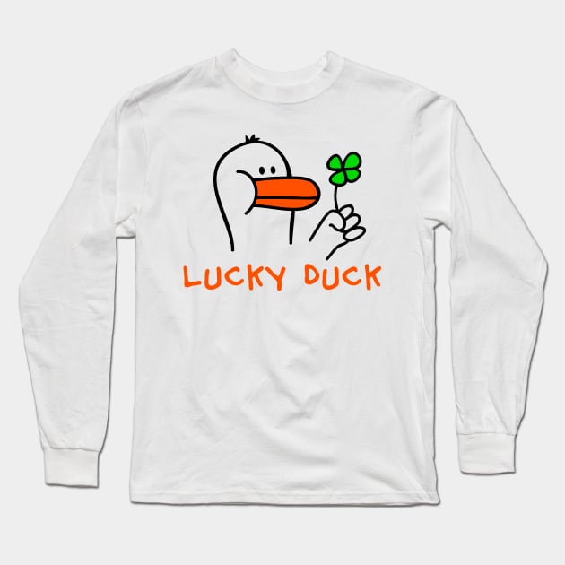 Lucky Duck Long Sleeve T-Shirt by schlag.art